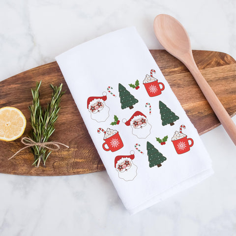 Santa Christmas Design Kitchen Towel