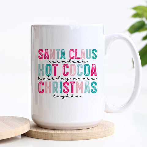 Santa, Hot Cocoa, Christmas Mug
