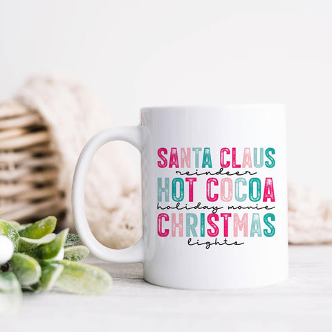 Santa, Hot Cocoa, Christmas Mug