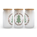 Rocking Around the Christmas Tree Frosted Glass Can Tumbler