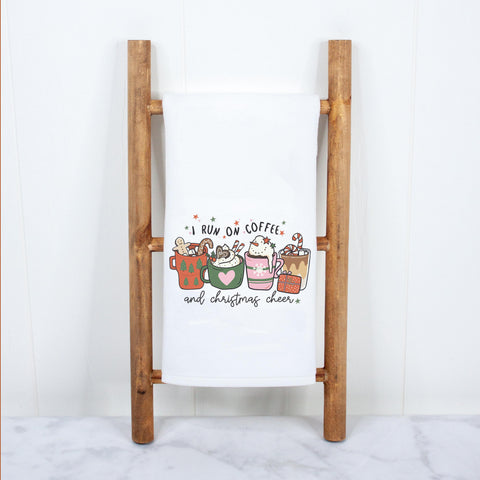 I Run on Coffee and Christmas Cheer Kitchen Towel
