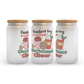 Fueled By Coffee and Christmas Cheer Frosted Glass Can Tumbler