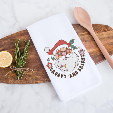 Groovy and Bright Christmas Kitchen Towel