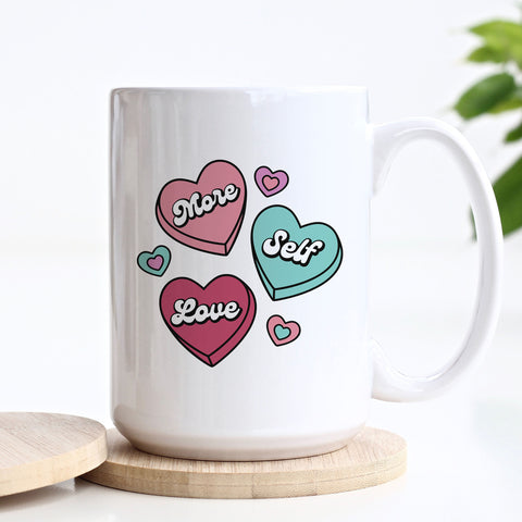 More Self Love Candy Hearts Mug