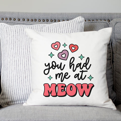 You Had Me at Meow Pillow Cover