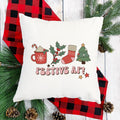 Festive AF Retro Christmas Pillow Cover