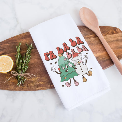 Fa La La La La Christmas Kitchen Towel