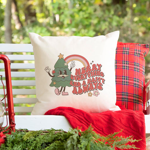 Merry Christmas and a Happy Always Pillow Cover