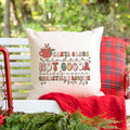 Santa Claus, Hot Cocoa and Christmas Lights Pillow Cover