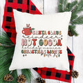 Santa Claus, Hot Cocoa and Christmas Lights Pillow Cover