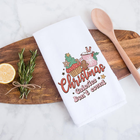 Christmas Calories Don't Count Kitchen Towel