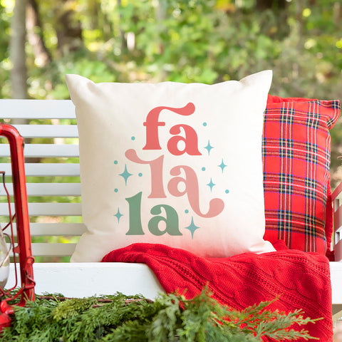 Fa La La Christmas Pillow Cover