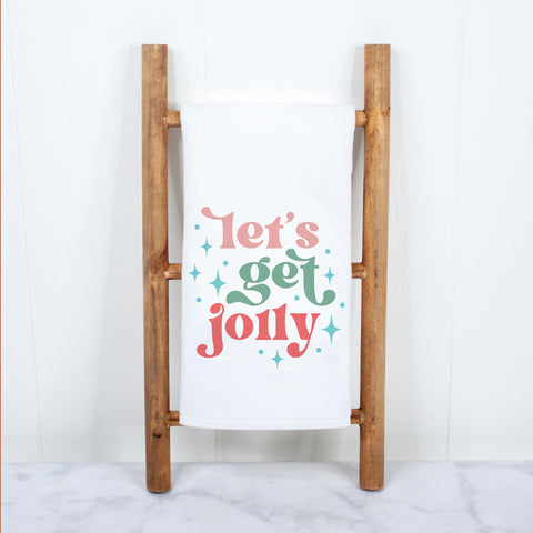 Let's Get Jolly Christmas Kitchen Towel