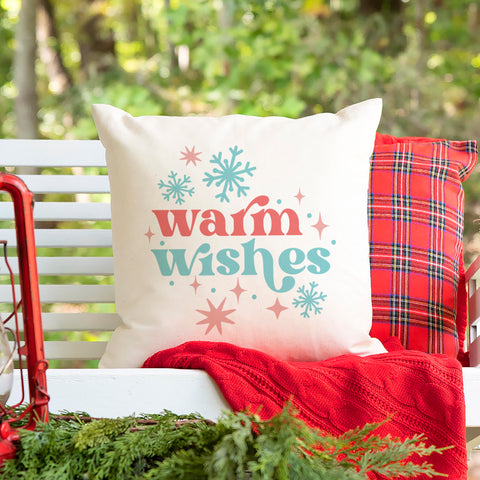 Warm Wishes Christmas Pillow Cover