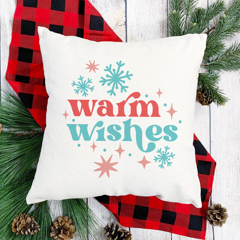 Warm Wishes Christmas Pillow Cover