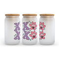 XOXO Paw Prints Frosted Glass Can Tumbler