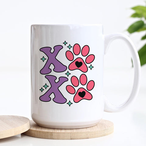 XOXO Paw Print Valentine's Day Mug
