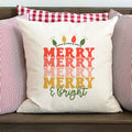 Merry and Bright Christmas Pillow Cover