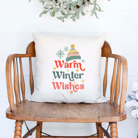 Warm Winter Wishes Christmas Pillow Cover