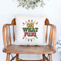 Oh What Fun Retro Christmas Pillow Cover