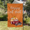 fall red truck personalized fall garden flag, welcome flag, modern farmhouse home decor