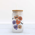 Halloween Magic Pumpkins Frosted Glass Can Tumbler