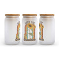 Seek the Sunshine Frosted Glass Can Tumbler