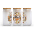 Stay Golden Frosted Glass Can Tumbler