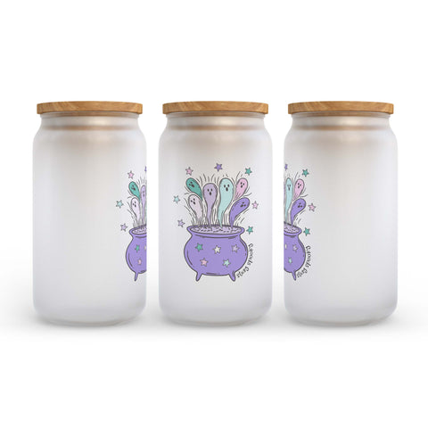 Stay Spooky Halloween Frosted Glass Can Tumbler