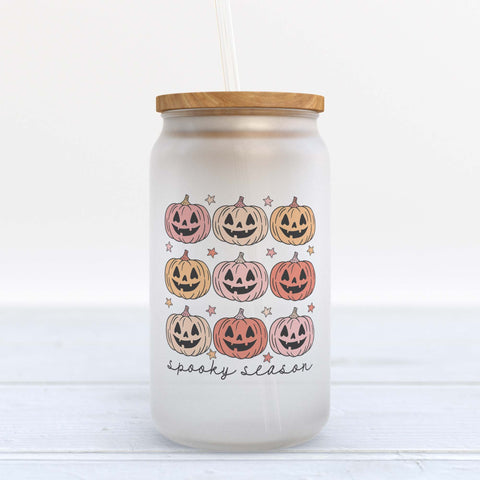 Spooky Season Halloween Frosted Glass Can Tumbler