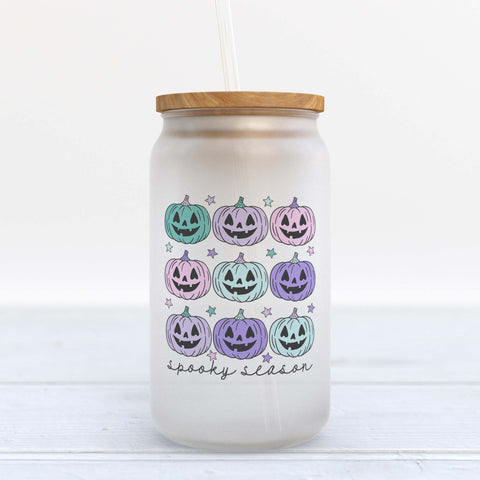 Spooky Season Halloween Frosted Glass Can Tumbler