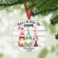 there's no place like gnome personalized christmas ornament
