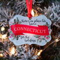 There's no place like home custom state acrylic christmas ornament