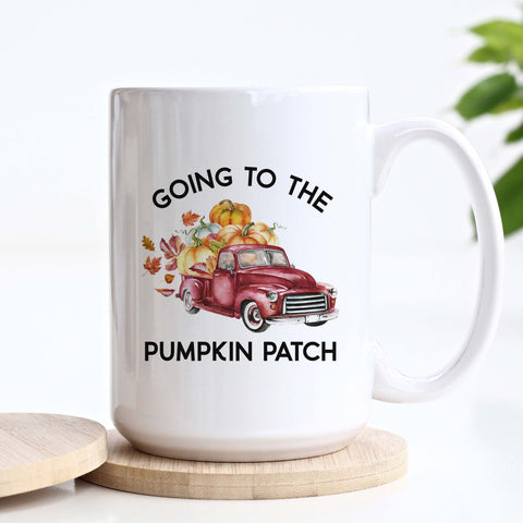 Going to the Pumpkin Patch Fall Red Truck Mug