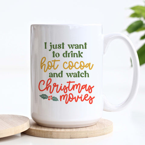 Hot Cocoa and Christmas Movies Mug