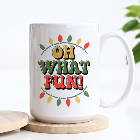 Oh What Fun Retro Christmas Mug