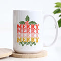 Merry Mama Retro Christmas Mug
