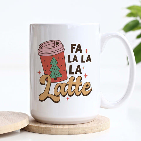 Fa La La La Latte Christmas Ceramic Mug
