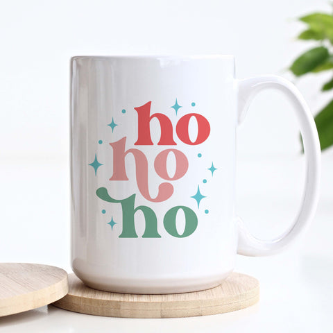 Ho Ho Ho Retro Christmas Ceramic Mug