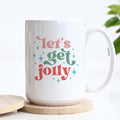 Let's Get Jolly Retro Christmas Ceramic Mug