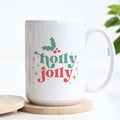 Holly Jolly Retro Christmas Ceramic Mug