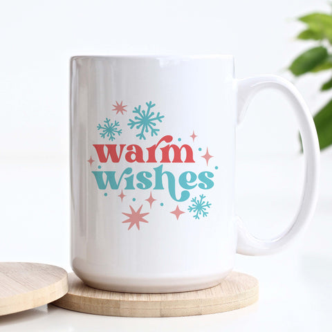 Warm Wishes Retro Christmas Ceramic Mug