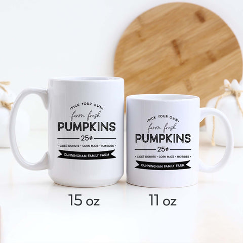 Pick Your Own Farm Fresh Pumpkins Fall Mug