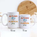 Autumn Skies and Pumpkin Pies, Fall Ceramic Mug