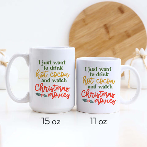 Hot Cocoa and Christmas Movies Mug