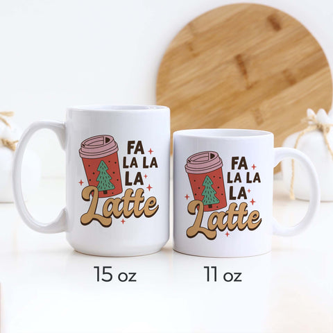 Fa La La La Latte Christmas Ceramic Mug