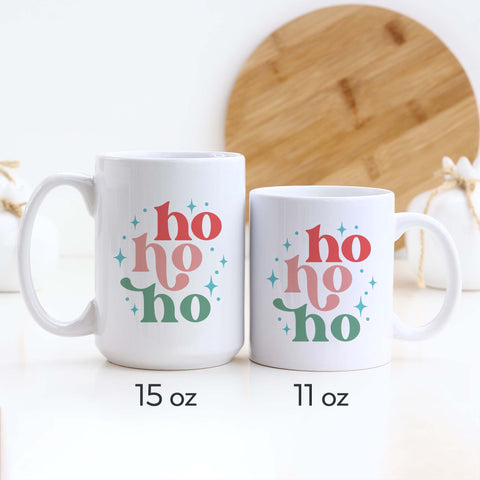 Ho Ho Ho Retro Christmas Ceramic Mug