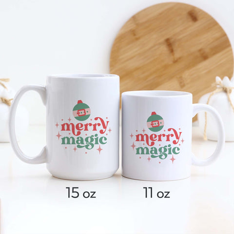 Merry Magic Retro Christmas Ceramic Mug