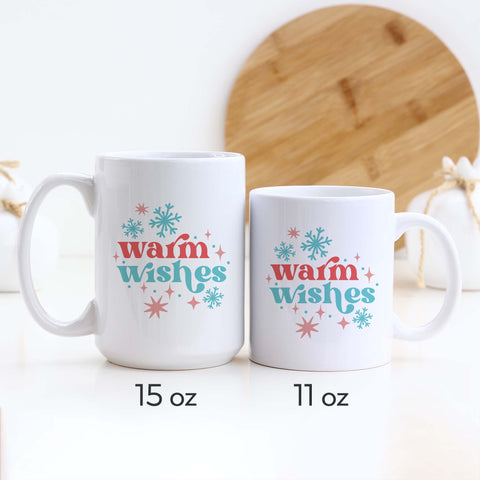 Warm Wishes Retro Christmas Ceramic Mug