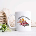 Welcome to Our Home Fall Red Truck Mug